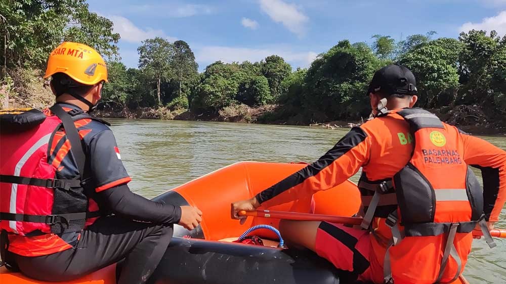 Cari Pemancing Tenggelam di Sungai Ogan, Basarnas Palembang Kerahkan Tim Rescue