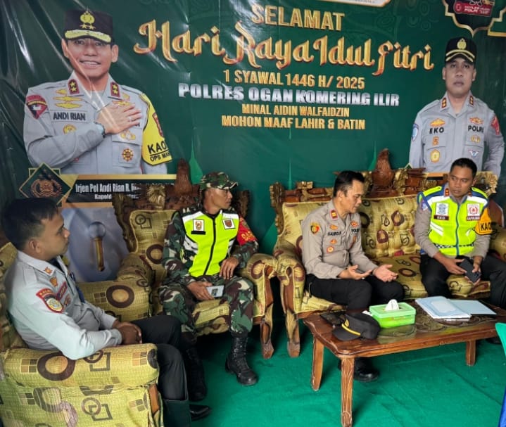 Kapolres OKI AKBP Eko Rubiyanto Tinjau Pos PAM Ops Ketupat Musi 2025, Ini Tujuannya