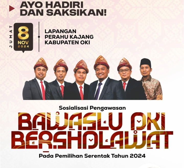 'Bawaslu OKI Bersholawat' Ajang Sosialisasi Pengawasan Pilkada Serentak 2024 di Kabupaten OKI