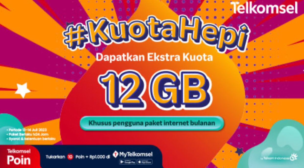 Modal 10 Telkomsel Koin Bisa Dapat Kuota Hepi Ekstra 12 GB, Ambil Sekang Sebelum Kehabisan