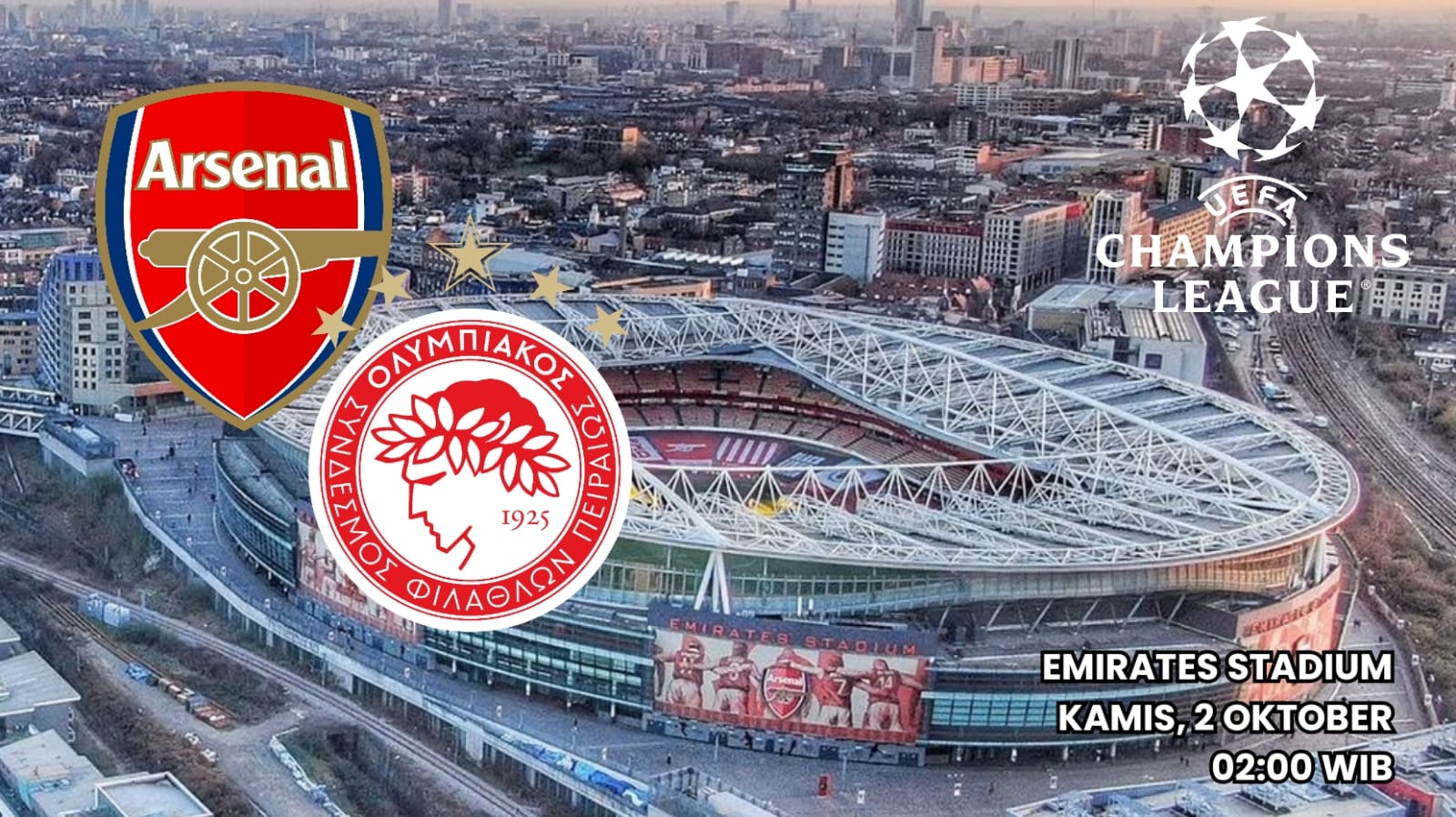 Prediksi Arsenal vs Olympiacos: Preview dan Susunan Pemain Pertandingan Liga Champions