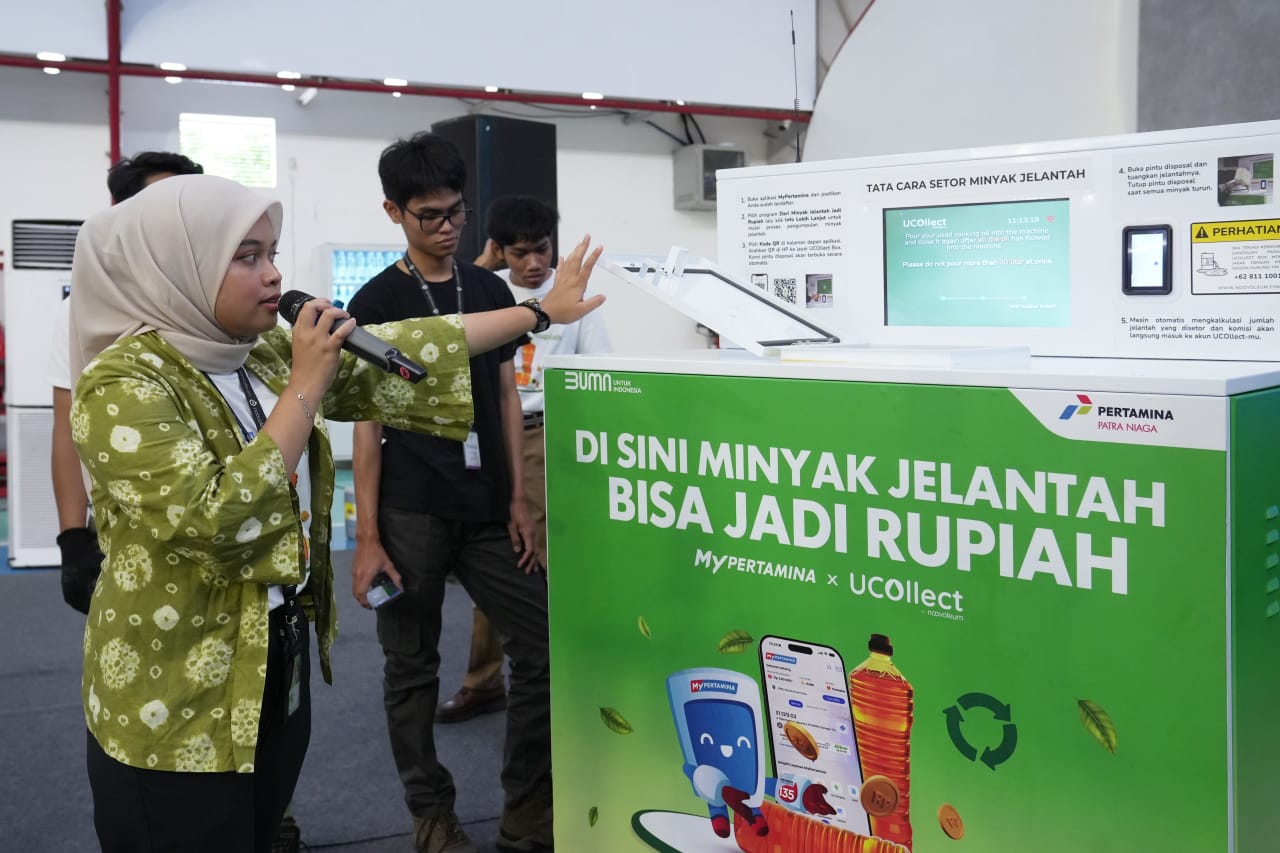 UCollect Box Hadir di Komperta Kilang Pertamina Plaju, Tukar Minyak Jelantah Jadi Uang, Pertama di Palembang!