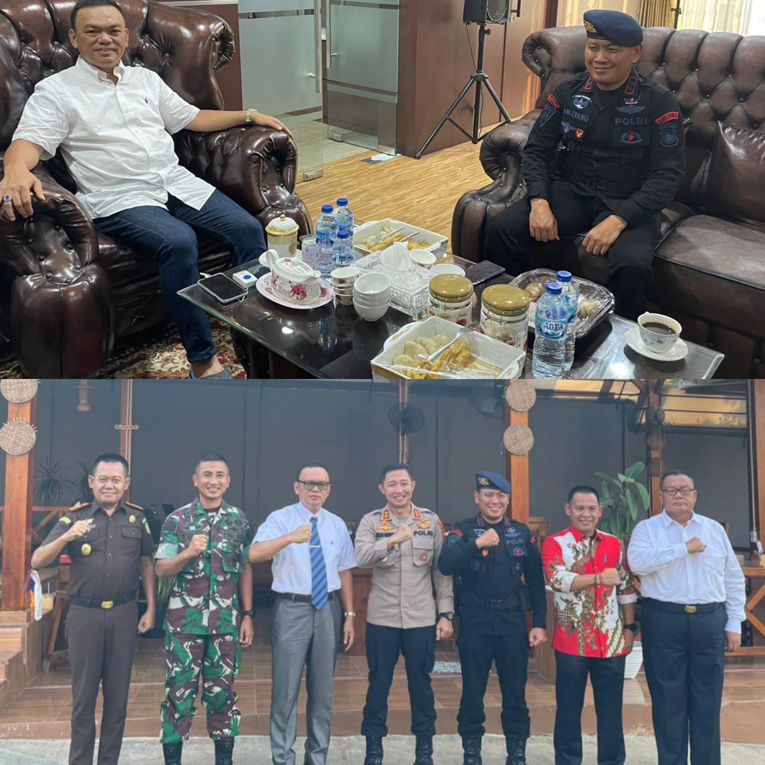 Danyon Satbrimob Polda Sumsel Batalyon B Pelopor AKBP Andiyano SKM Silahturahmi dengan Bupati Empat Lawang