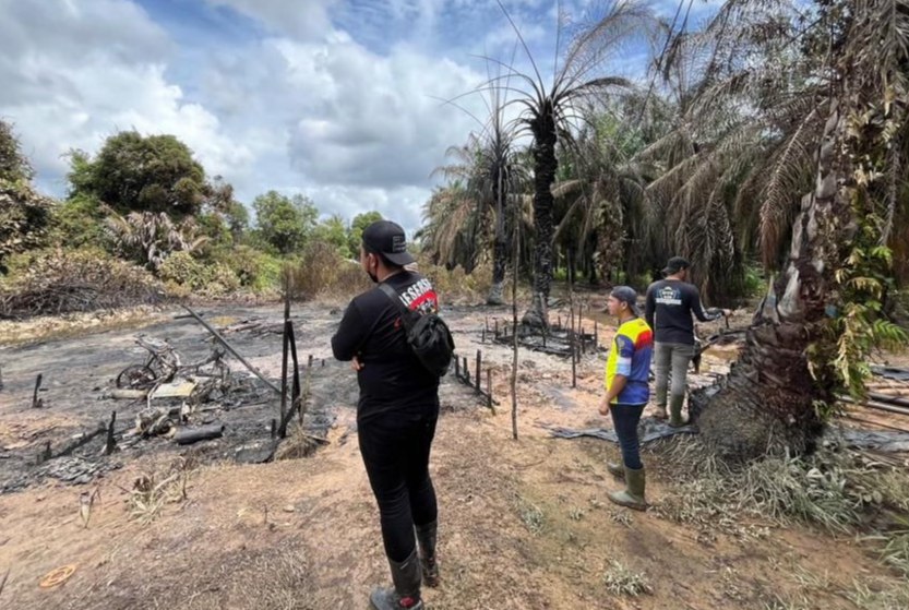 Pemilik Sumur Minyak Ilegal di HGU Hindoli yang Terbakar Berhasil Diamankan Polsek Keluang