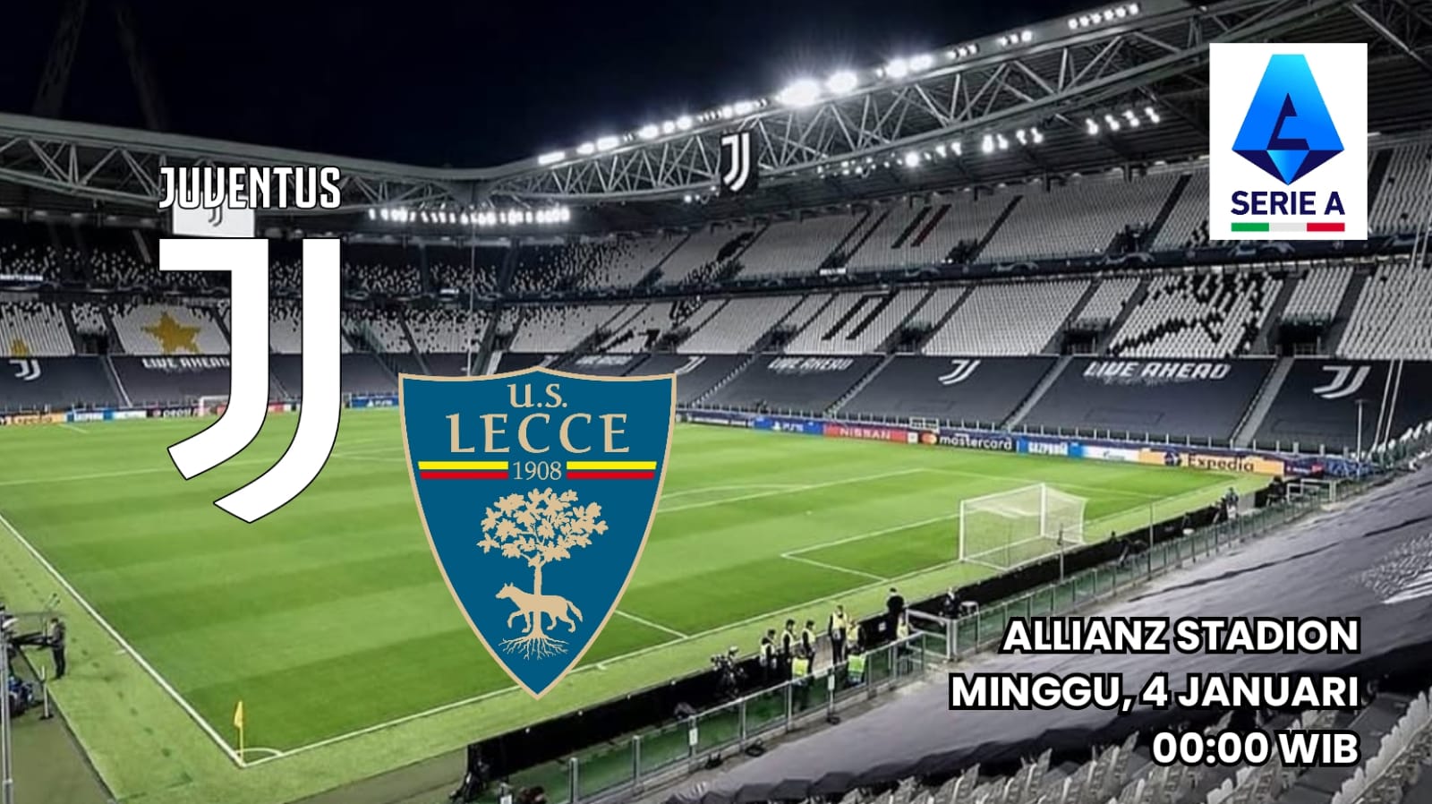 Preview Liga Serie A Juventus vs Lecce Prediksi dan Susunan Pemain