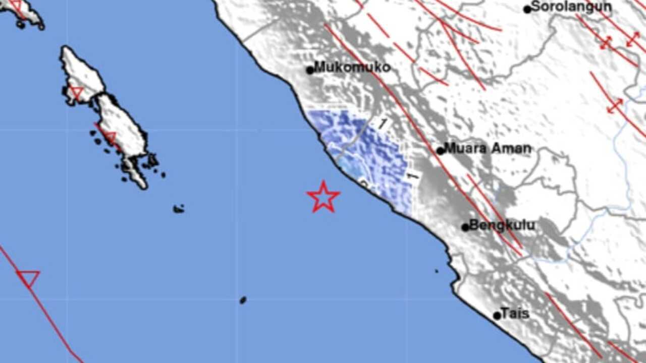 Gempa Magnitudo 4,8 Guncang Bengkulu pada Kedalaman 54 Km, Tak Berpotensi Tsunami
