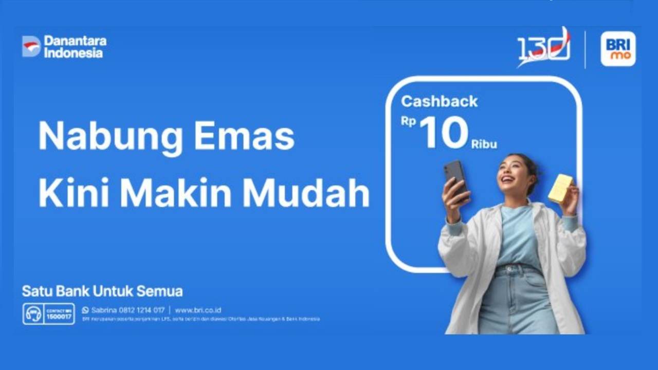 Nabung Emas Makin Mudah dan Hemat lewat BRImo, Ini Syarat dan Ketentuannya