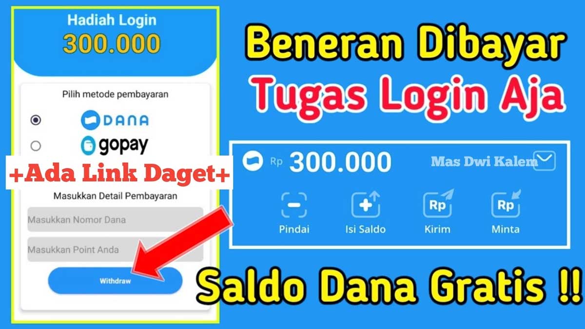 Gak Pake Lama, Login Sekali Dapet Saldo DANA Gratis Rp200 Ribu, Begini Cara Mainnya!