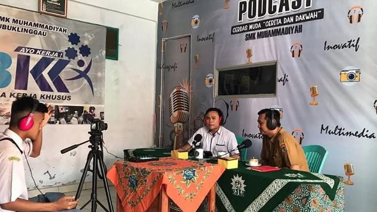 Diskominfo Kota Lubuk Linggau Dukung Podcast SMK Muhammadiyah