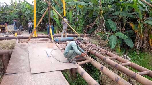 Jembatan Lubuk Segonang Mulai Diperbaiki 