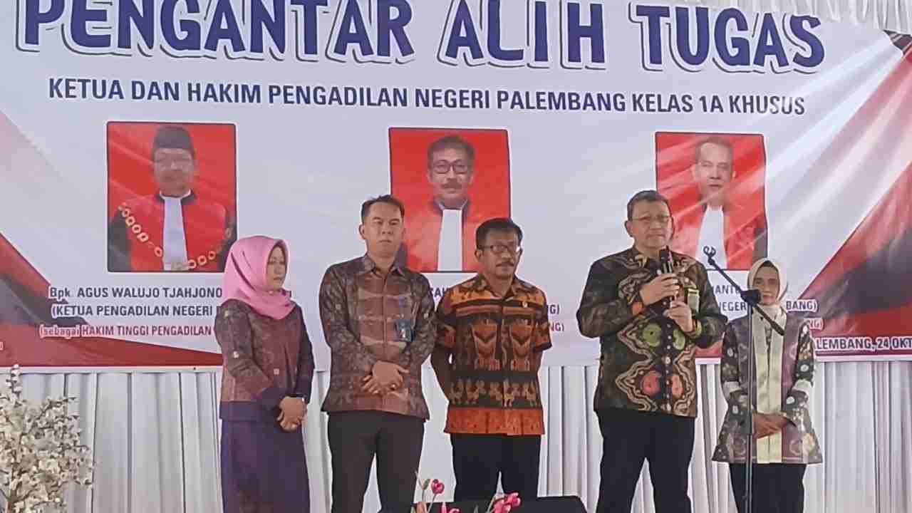Haru dan Khidmat Iringi Alih Tugas Ketua PN Palembang serta 2 Hakim