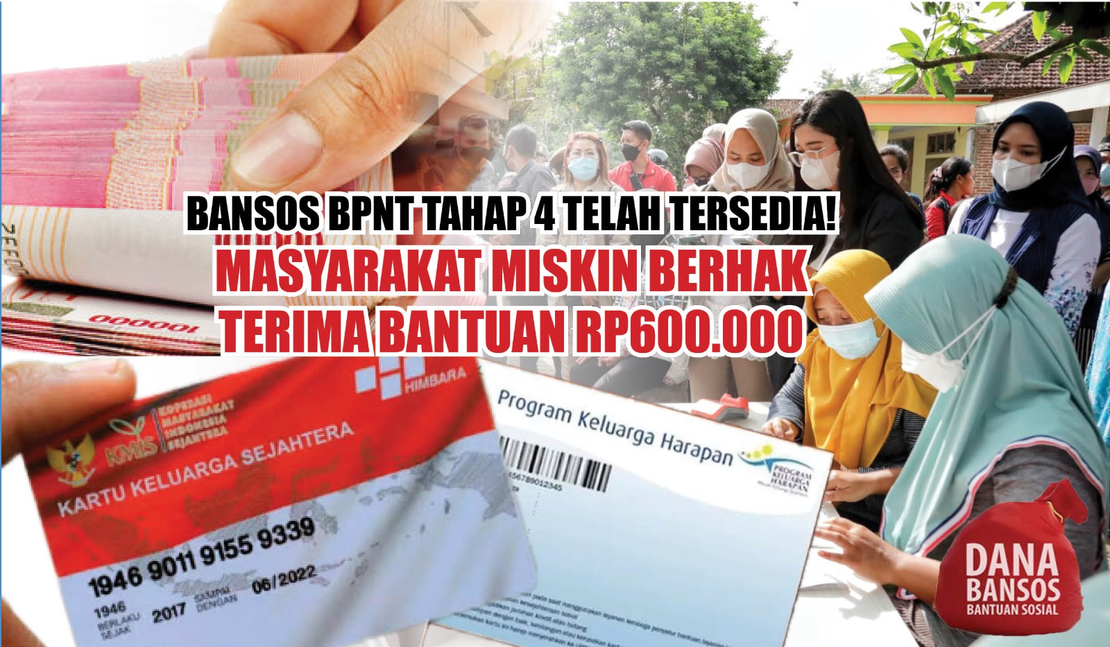 Bansos BPNT Tahap 4 Telah Tersedia! Masyarakat Miskin Berhak Terima Bantuan Rp600.000, Cek di Sini