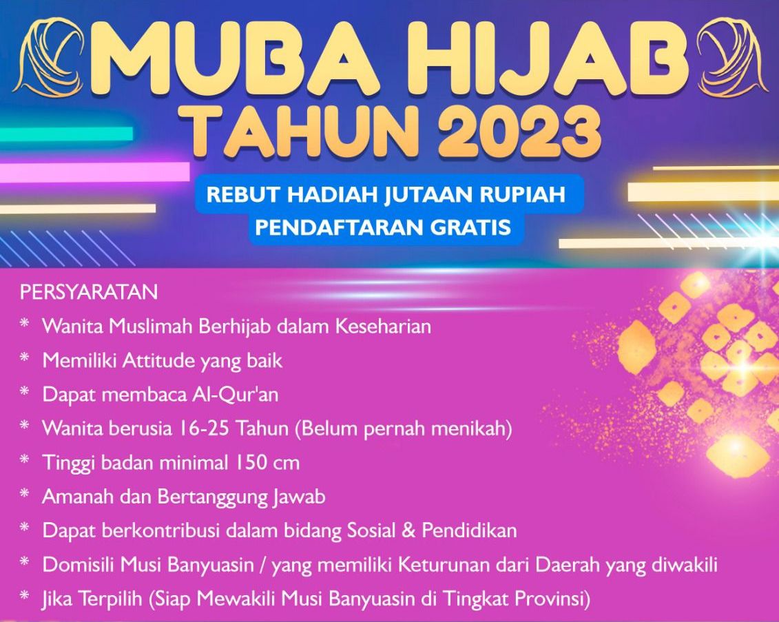Perdana, Gelar Event Muba Hijab 2023, Peserta Antusias, Ini Jumlah yang Daftar!