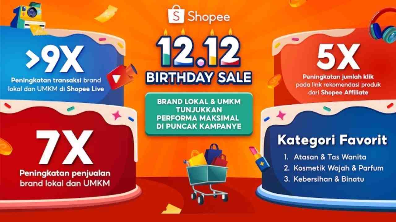 Puncak Kampanye Shopee 12.12: Penjualan Brand Lokal dan UMKM Meroket hingga 7 Kali Lipat