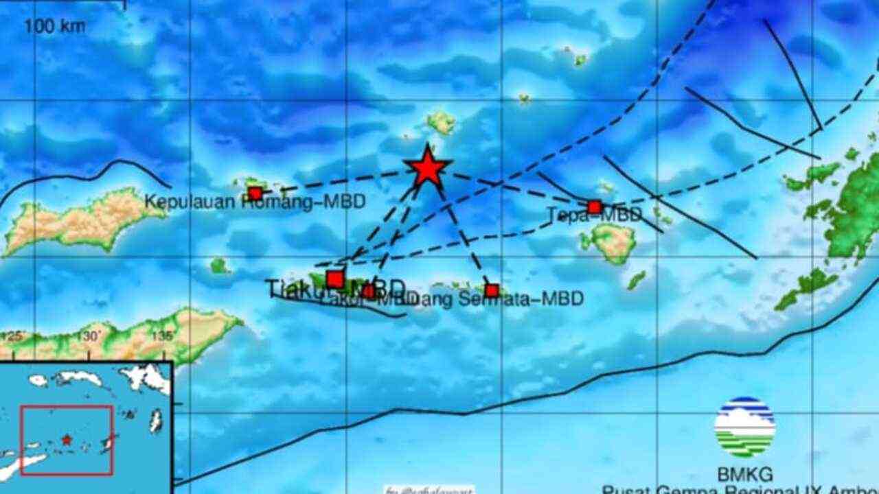 Update Pusat Gempa Regional IX Ambon, Pagi Ini Gempa 4.6 Magnitudo guncang Maluku Barat Daya