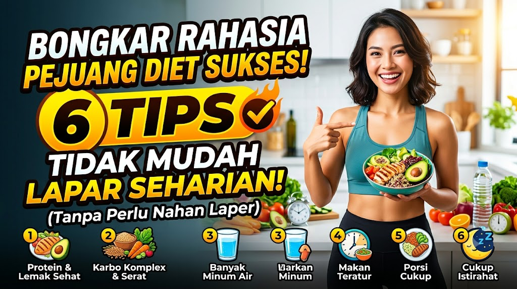 Bongkar Rahasia Pejuang Diet Sukses! Ini 6 Tips Agar Tidak Mudah Lapar Seharian Tanpa Perlu Nahan Laper