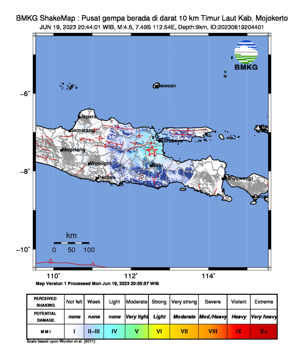 Gempa Magnitudo 4,6 Melanda Pulau Jawa, Pusatnya Berada di Mojokerto, Jawa Timur
