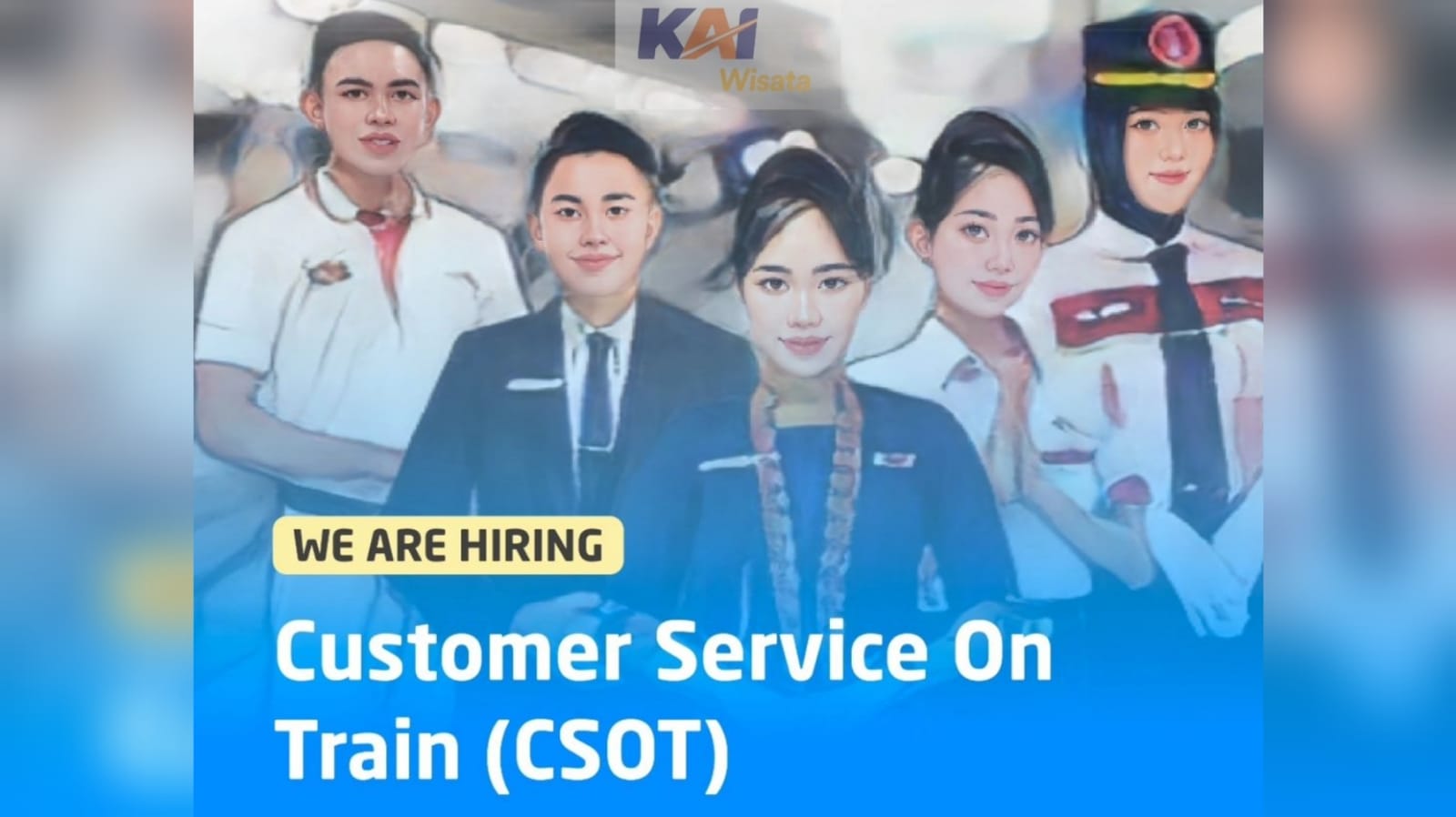 KAI Wisata Buka Lowongan kerja Customer Service On Train (CSOT) batch 7, Ini Fasilitasnya!