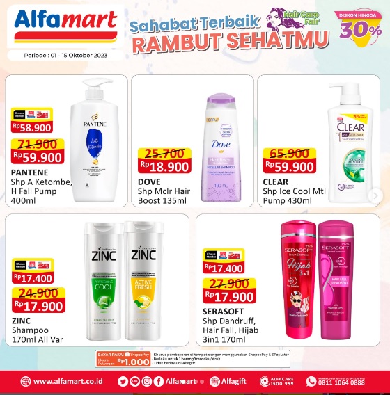 Jangan Ketinggalan! Cek Katalog Hair Care di Alfamart Terdekat! NATUR Shampoo Gingseng Extrac 140ml Rp29.000 