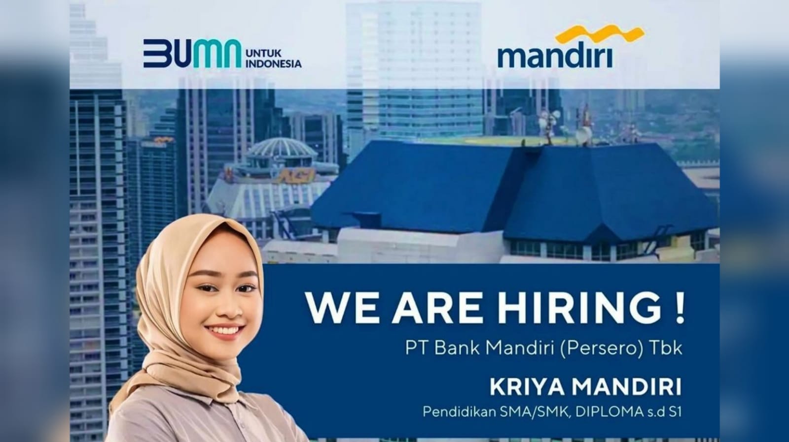 Lowongan Kerja Terbaru BUMN PT Bank Mandiri (Persero) Tbk Penempatan Sumatera Selatan 
