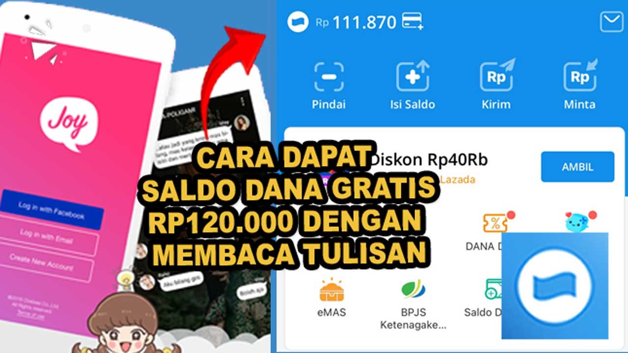 Cara Mendapatkan Saldo DANA Gratis Rp120.000 Dengan Membaca Tulisan, Ini Triknya!