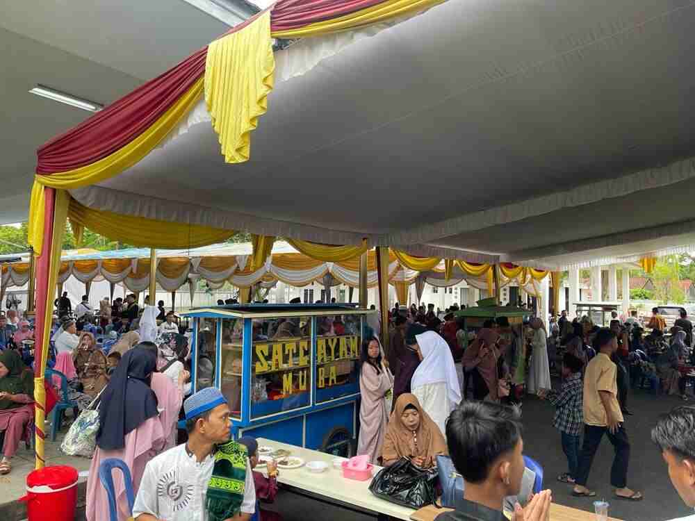 Gelar Halal Bihalal, Pj Bupati Muba Datangkan Puluhan Gerobak Pedagang UMKM