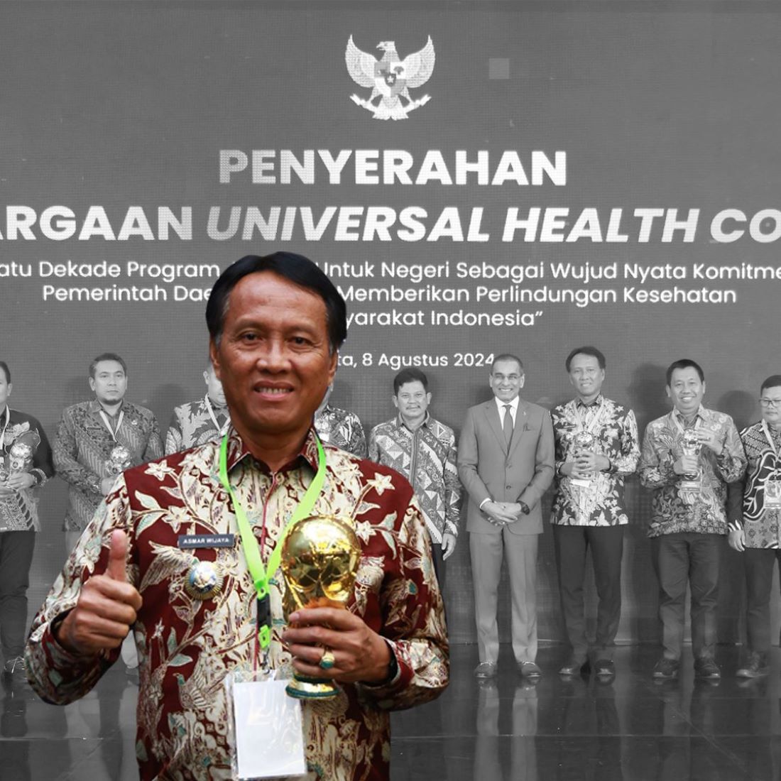 Pj Bupati OKI Dianugerahi UHC Award, Cover 97 Persen Warganya Lewat JKN-KIS