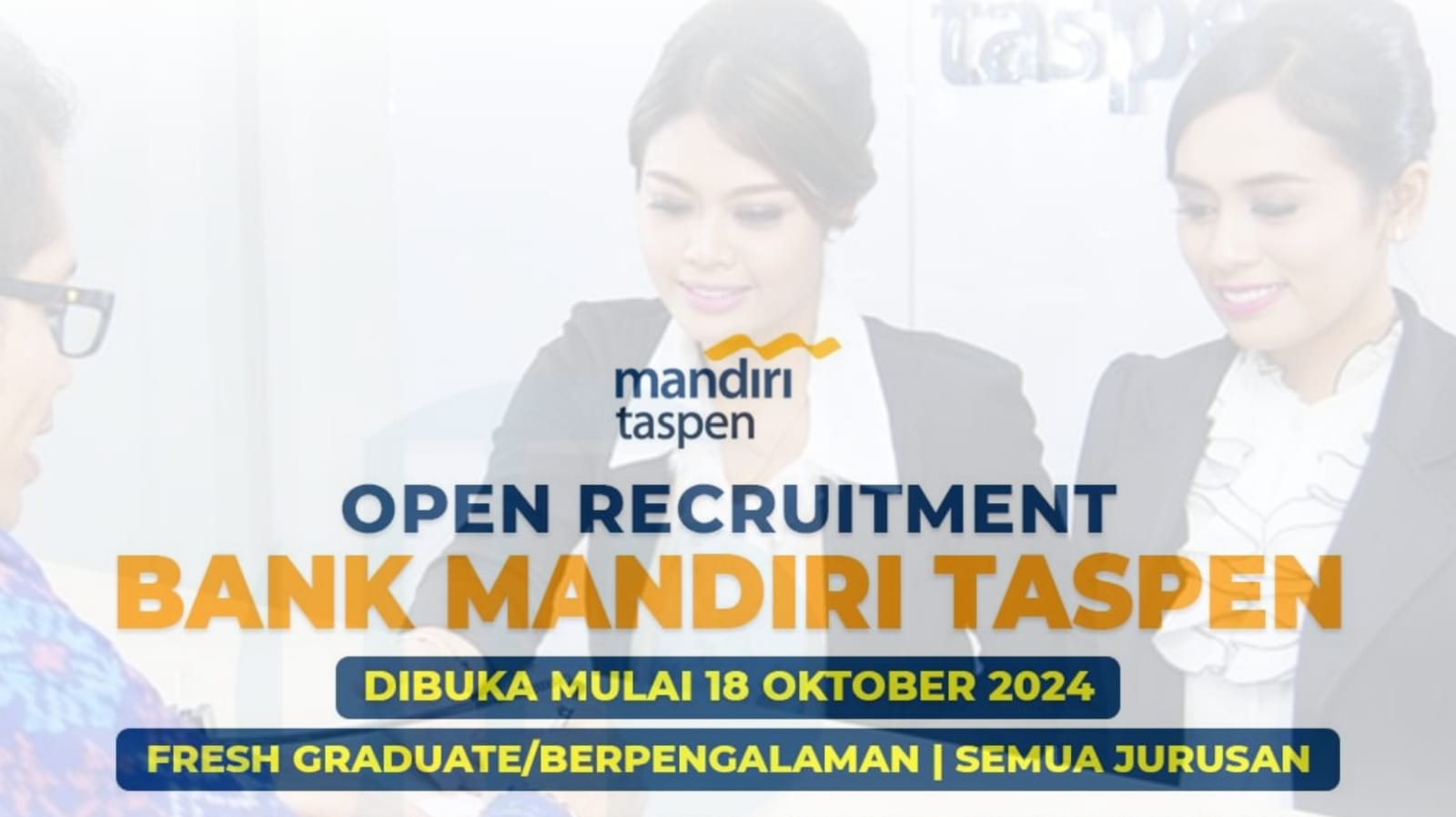 Lowongan Kerja Kantor Cabang Pembantu Bank Mandiri Taspen Lulusan S1 Semua Jurusan, Simak Cara Lamarnya!