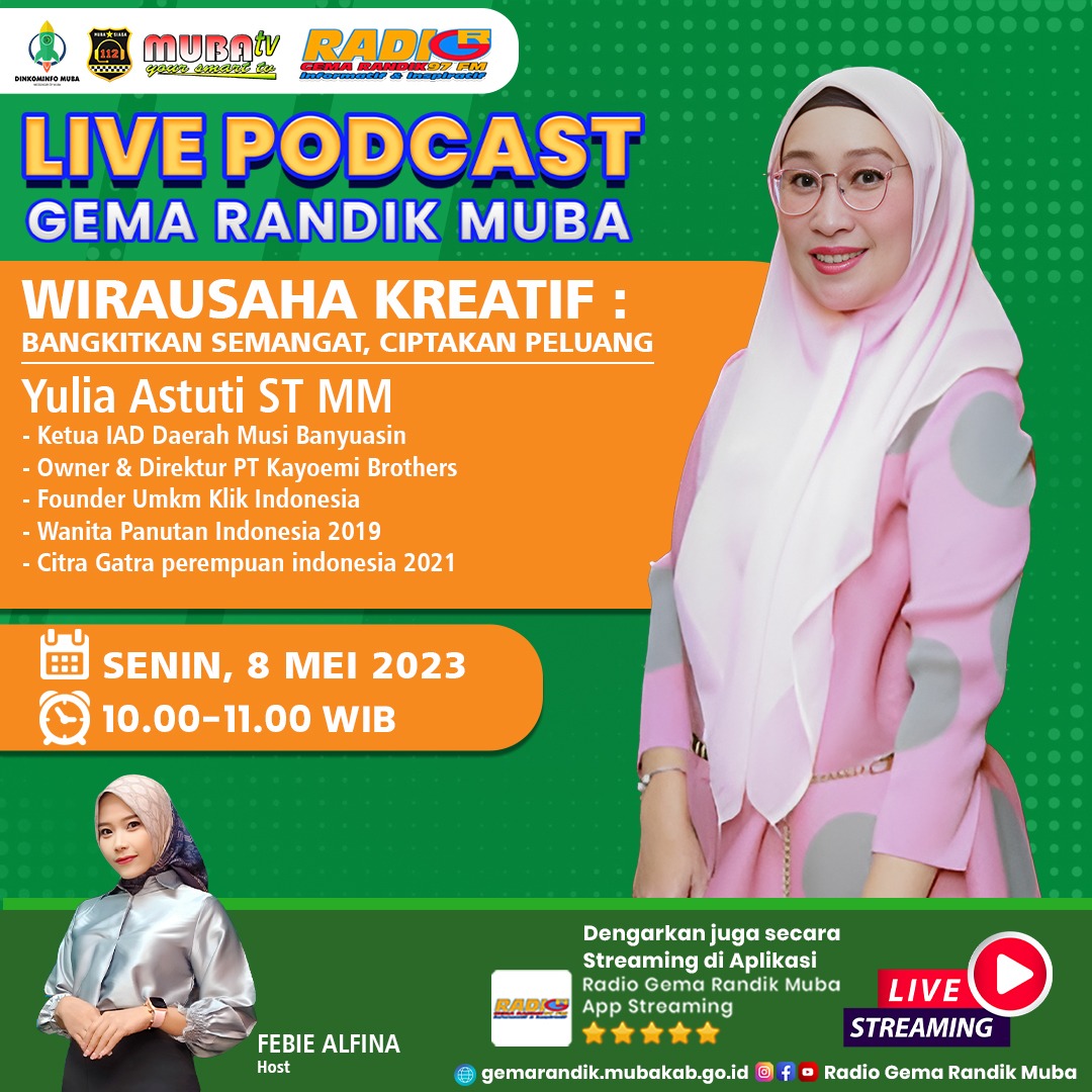 Mau Jadi Wirausaha Sukses? Yuk Saksikan Live Podcast Bersama Ketua IAD Muba di Radio Gema Randik