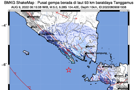 Tanggamus Lampung Diguncang Gempa, BMKG: Tidak Berpotensi Tsunami