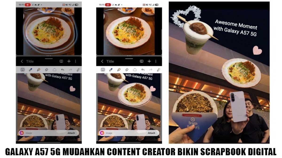 Bikin Scrapbook Digital Estetik! Intip Fitur Multitasking Samsung Galaxy A57 5G Buat Content Creator