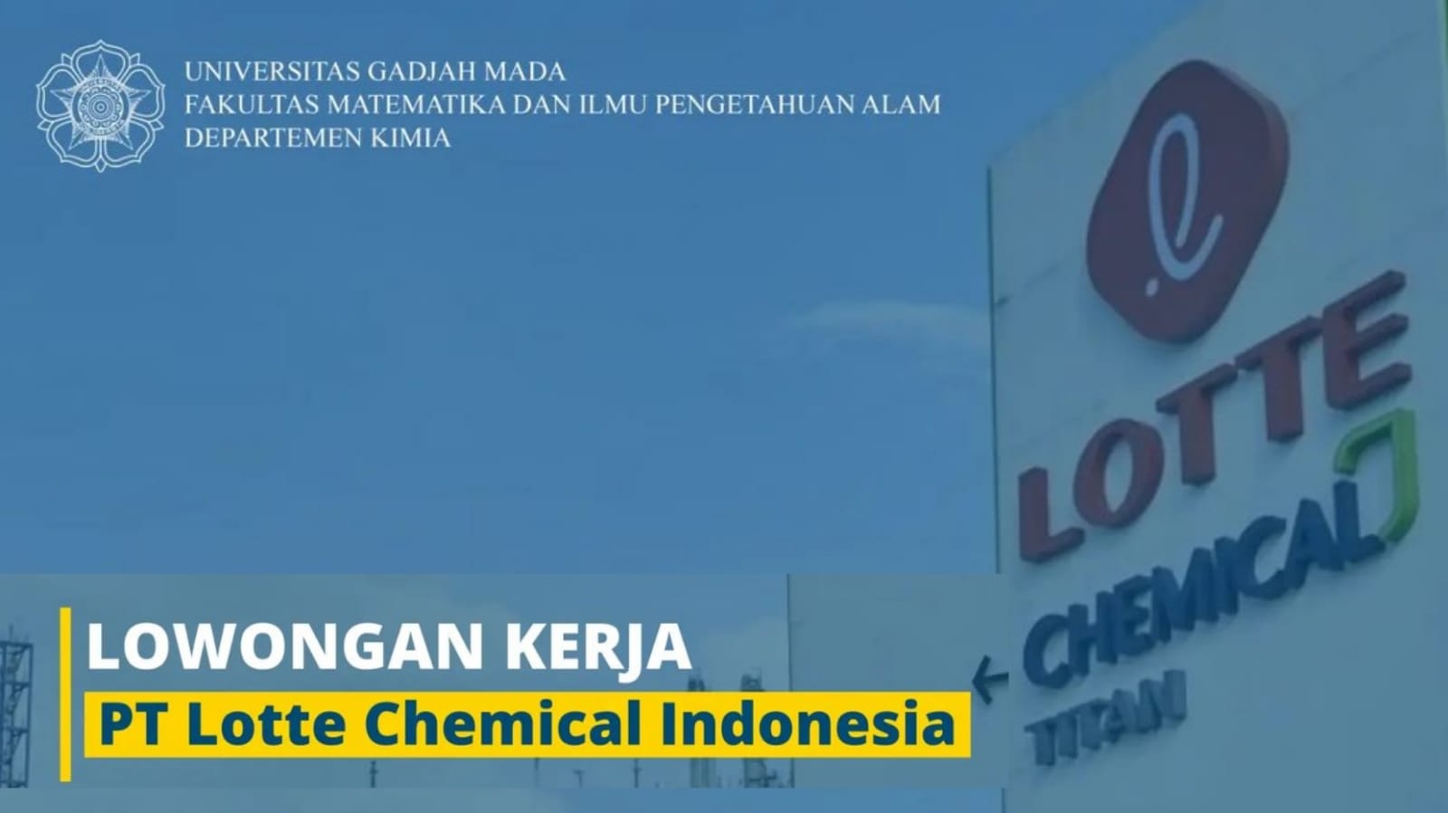 Lowongan Kerja PT Lotte Chemical Indonesia untuk Lulusan SMK, D3 Posisi Sebagai Field Operator, Lamar di Sini!