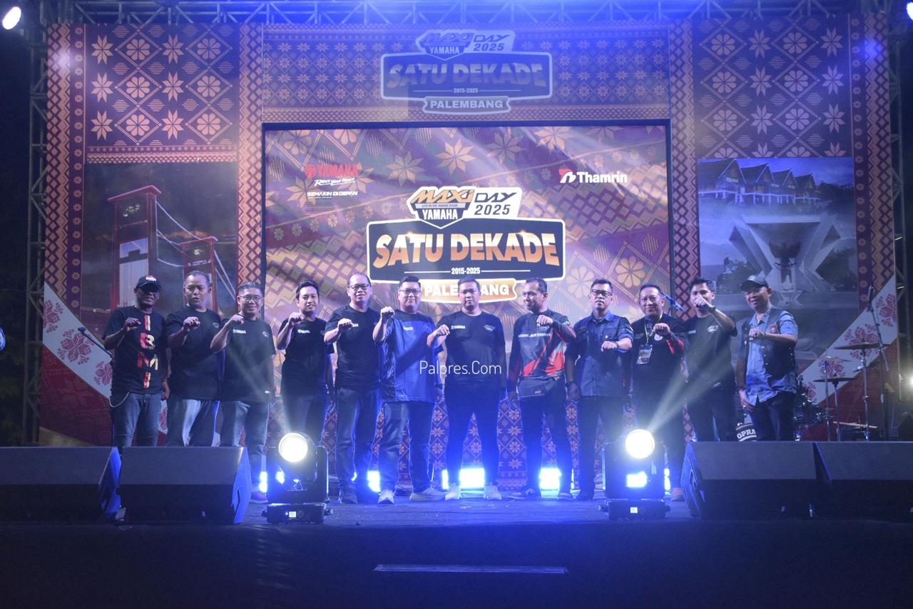Maxi Day 2025 Palembang, Ratusan Riders Rayakan 1 Dekade Yamaha MAXI Series