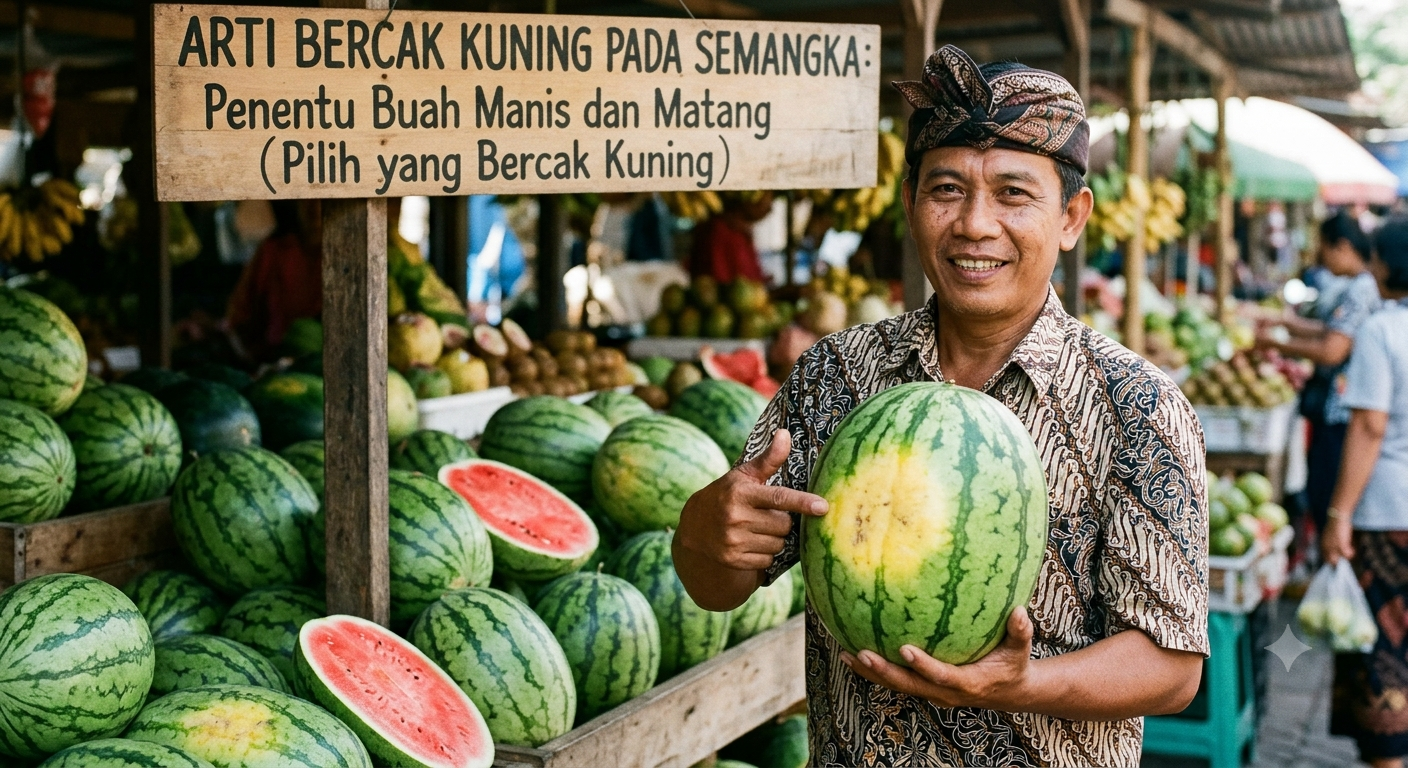 Tips Jitu Pilih Semangka Manis: Wajib Tahu Rahasia Bercak Kuning di Bagian Bawah Buah Sebelum Membeli