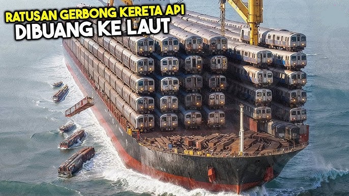 Deretan Transportasi Bekas di Tenggelamkan ke Laut, Salah Satunya Sampah Kendaraan dari Thailand