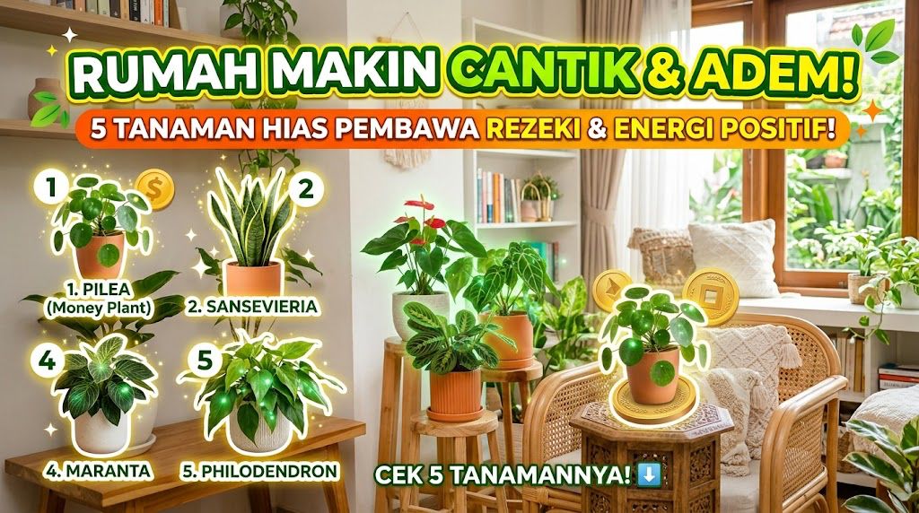 Rumah Makin Cantik dan Adem! Ini 5 Tanaman Hias yang Dipercaya Bawa Energi Positif serta Datangkan Rezeki