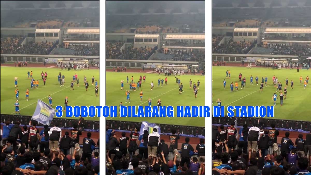 3 Bobotoh Dapat Hukuman Dilarang Masuk Stadion di Seluruh Indonesia selama 5 Tahun