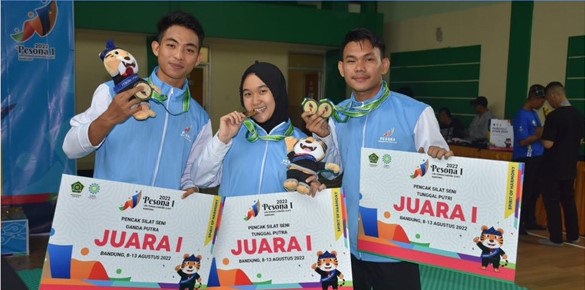 Kontingen UIN Raden Fatah Sapu Bersih Medali Pencak Silat di Pesona 1 Bandung