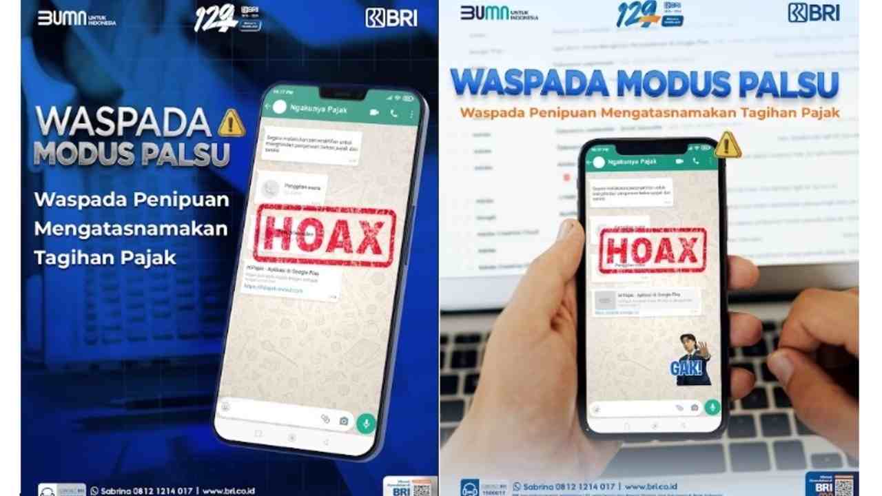 Marak Tagihan Pajak Berekstensi APK, BRI Imbau Masyarakat Tak Terkecoh Modus Penipuan Perbankan