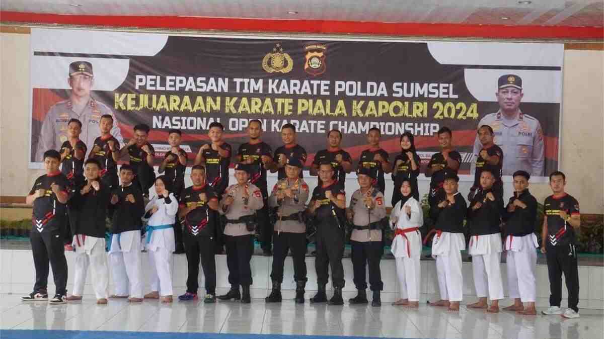 20 Atlet Karate Polda Sumsel Siap Berlaga di Kejurnas Piala Kapolri Cup 2024