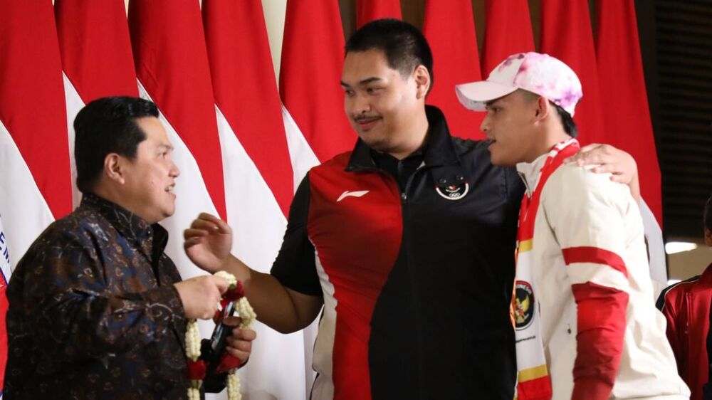 Kepulangan Veddriq dan Rizky Disambut Menpora Dito, Pahlawan Indonesia Peraih Medali Emas Olimpiade 2024