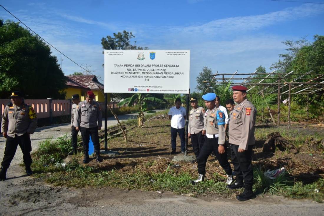 Pemkab dan Kejari OKI Pasang Plang di Hutan Kota, Ini Tujuannya