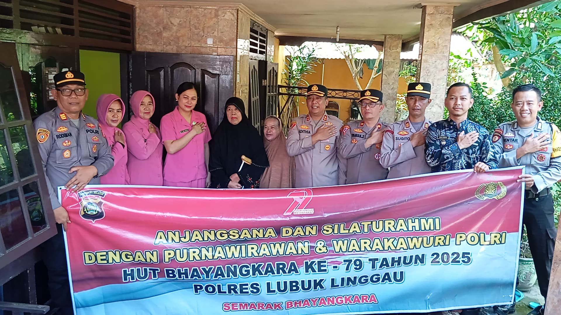 Jalin Silahturahmi, Polres Lubuklinggau Gelar Anjangsana Ke Kediaman Purnawirawan Polri