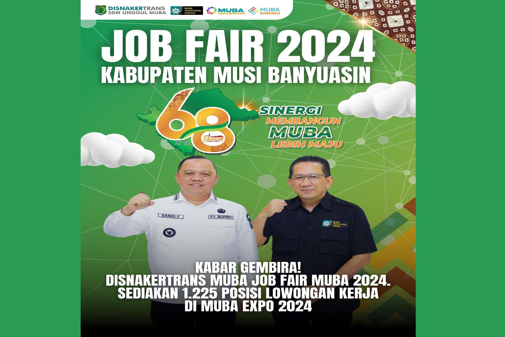 Disnakertrans Muba Sediakan 1.225 Posisi Loker di Muba Expo 2024, Ini Rincian Posisi Jabatannya