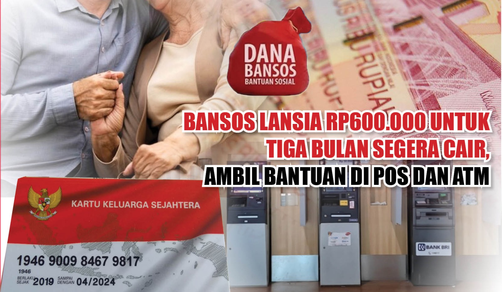 Bansos Lansia Rp600.000 untuk Tiga Bulan Segera Cair, Ambil Bantuan di Pos dan ATM