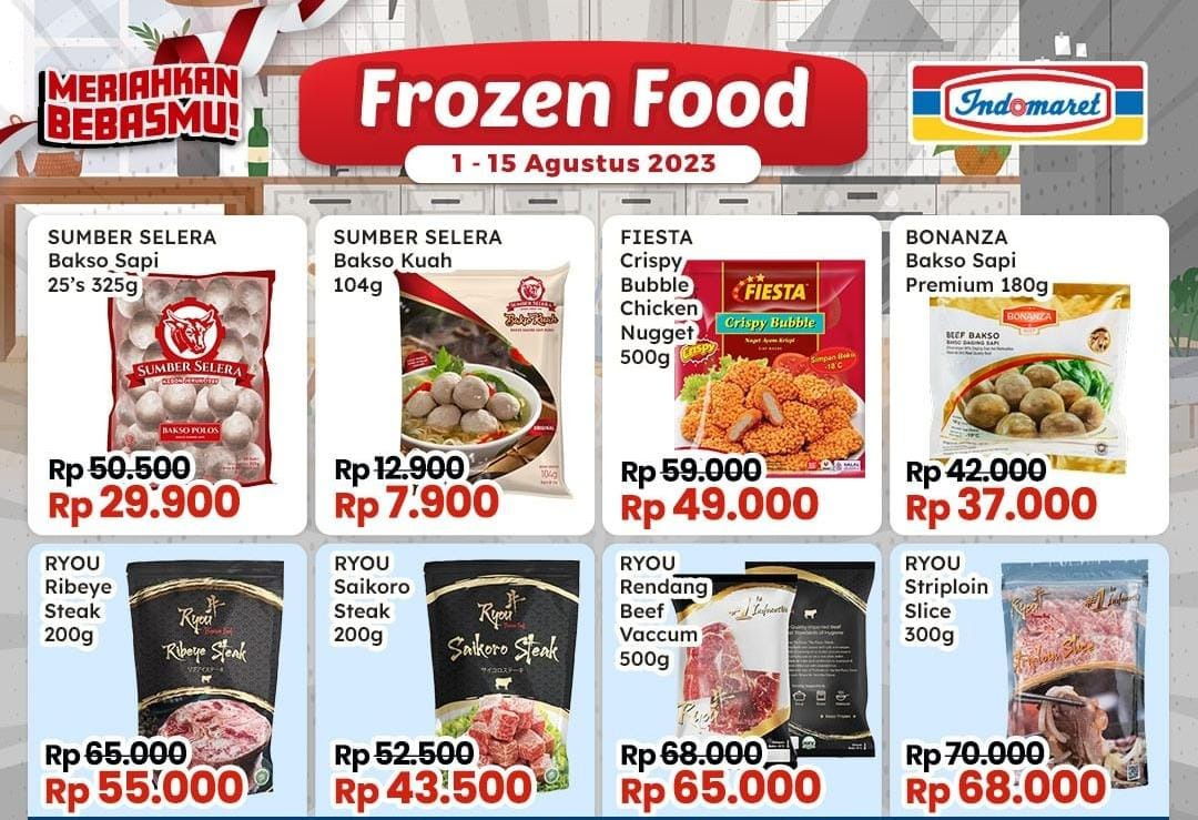 Katalog Promo Indomaret Frozen Food Berlaku Hingga 15 Agustus 2023 Bakso Sapi Hanya Rp29.900