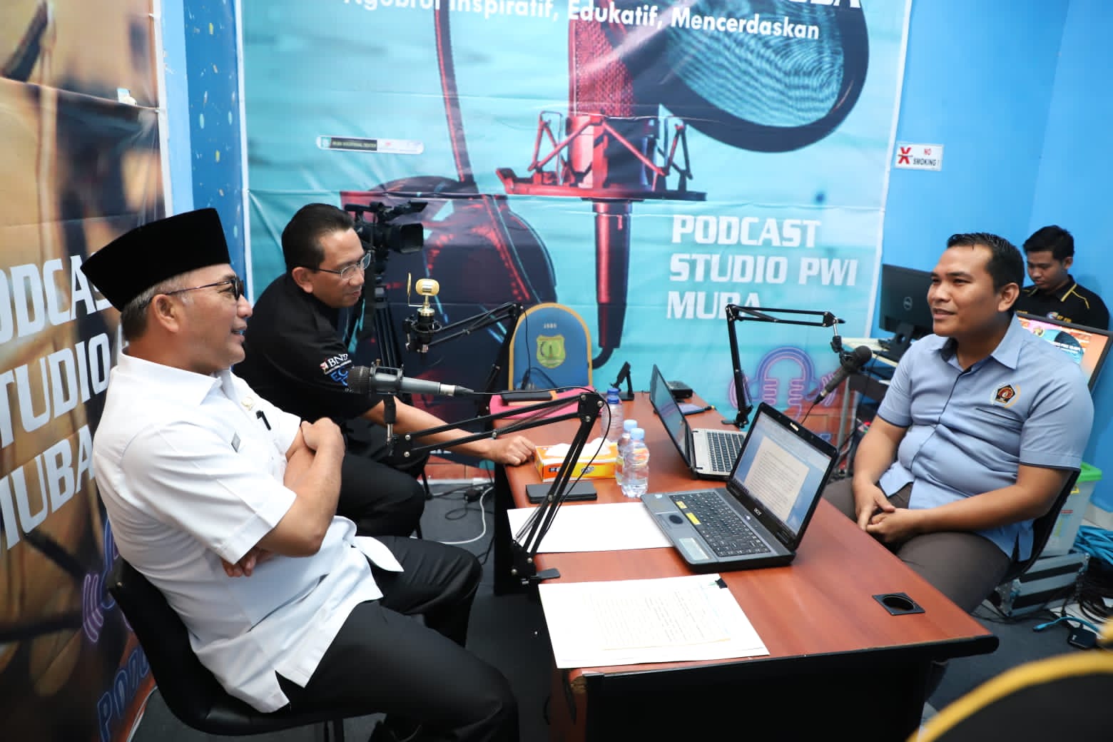 Pj Bupati Apriyadi Podcast Bareng PWI Muba, Bahas MVC dan Berdayakan SDM Lokal