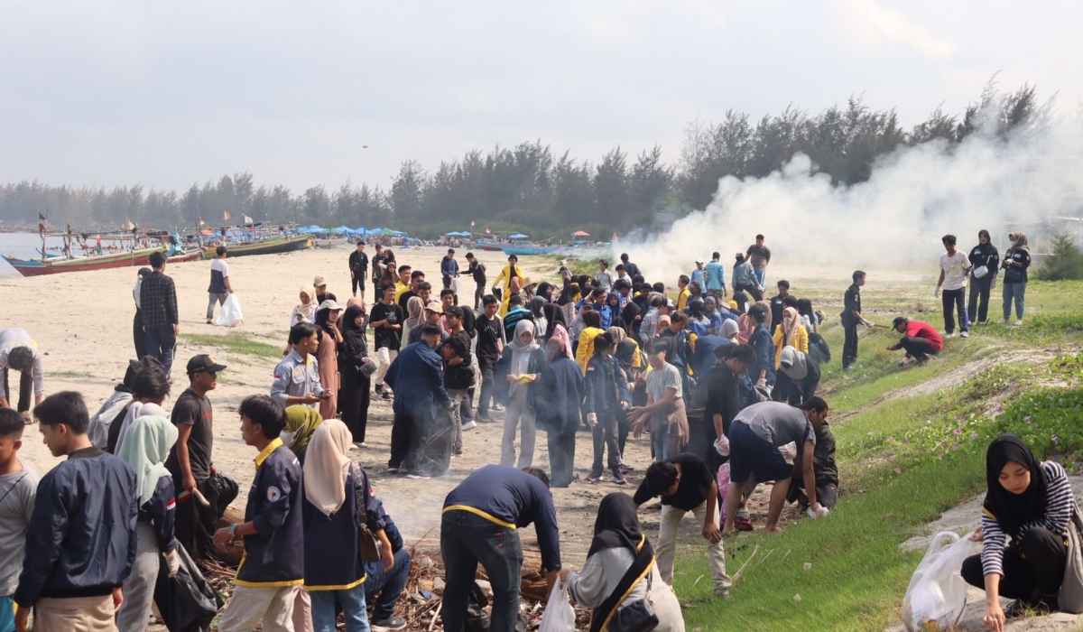 Keren! Organisasi Mahasiswa Ini Bersih-bersih Pantai dan Tanam 150 Bibit Pohon Cemara