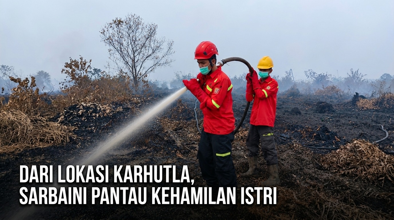 BIKIN HARU! Padamkan Karhutla Berbulan-bulan, Sarbaini Pantau Kehamilan Istri Cuma Lewat Video Call