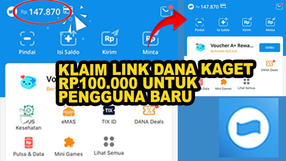 Kuota Terbatas! Klaim Link DANA Kaget Rp100.000 untuk Pengguna Baru, Download Aplikasinya Sekarang 